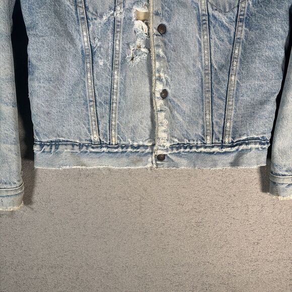 Vintage Levi’s Type 3 Trucker Jacket Sherpa Lined Distressed Size 40 Grunge - Picture 6 of 16